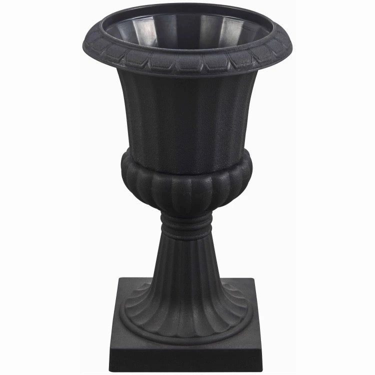 Plastic Tall urn Black 24H (L),aesthetic flower vase