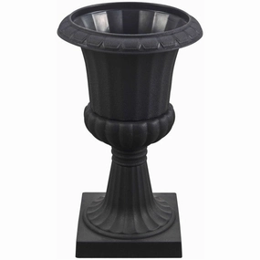 Plastic Tall urn Black 24H (L),aesthetic flower vase