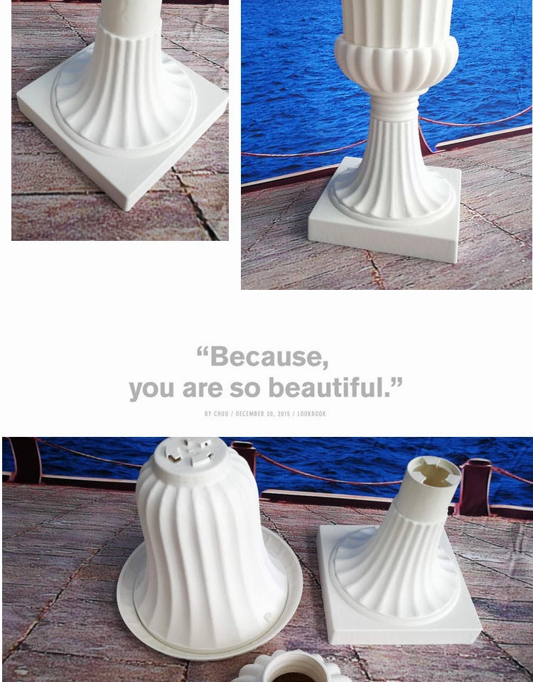 Plastic Tall Urn Gold