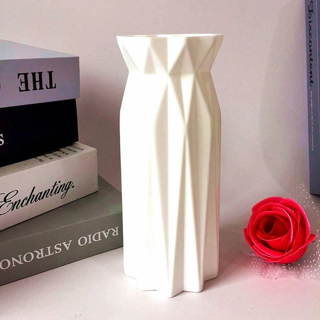 Plastic vase  nordic Geometric Origami vases