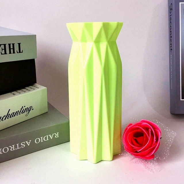 Plastic vase  nordic Geometric Origami vases