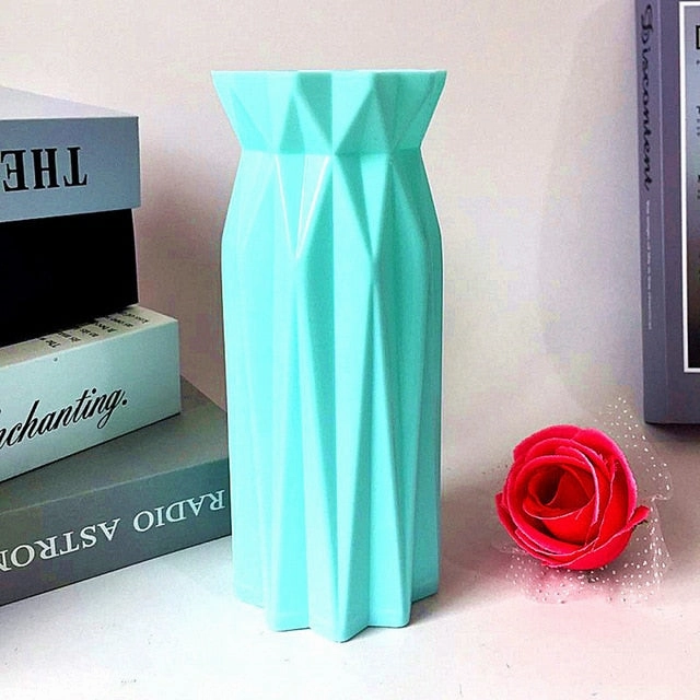 Plastic vase  nordic Geometric Origami vases