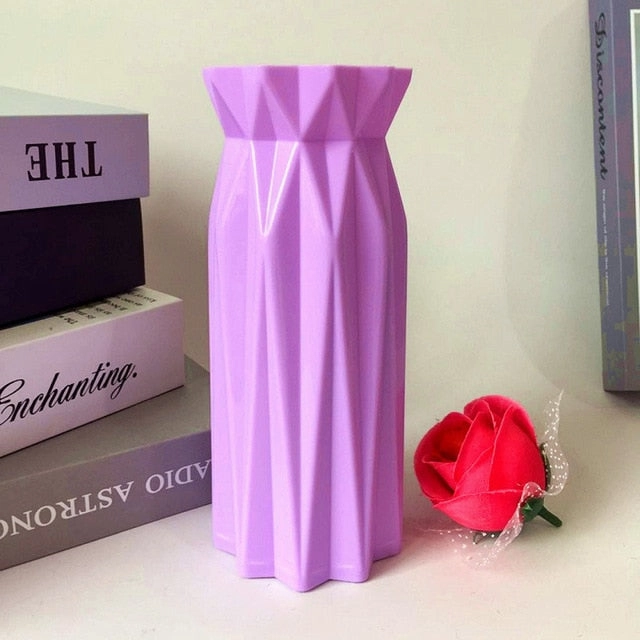 Plastic vase  nordic Geometric Origami vases