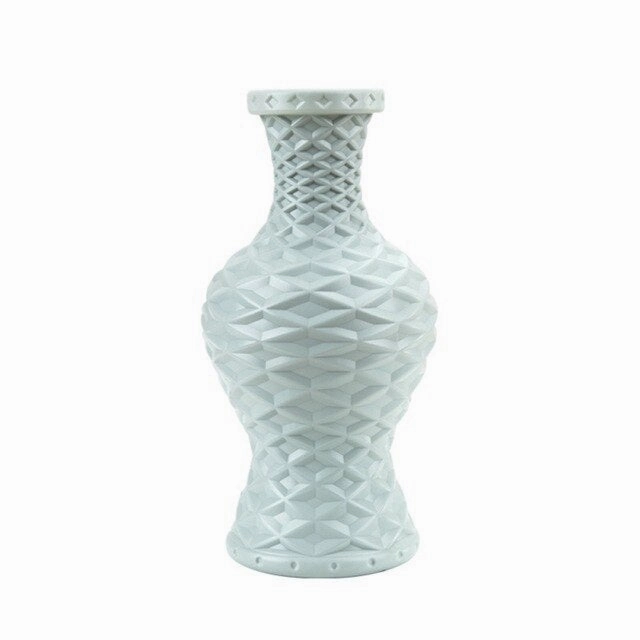 Plastic Vase White Imitation Ceramic