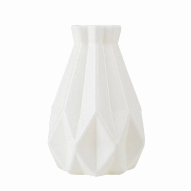 Plastic Vase White Imitation Ceramic