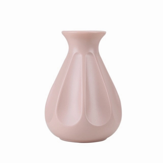 Plastic Vase White Imitation Ceramic