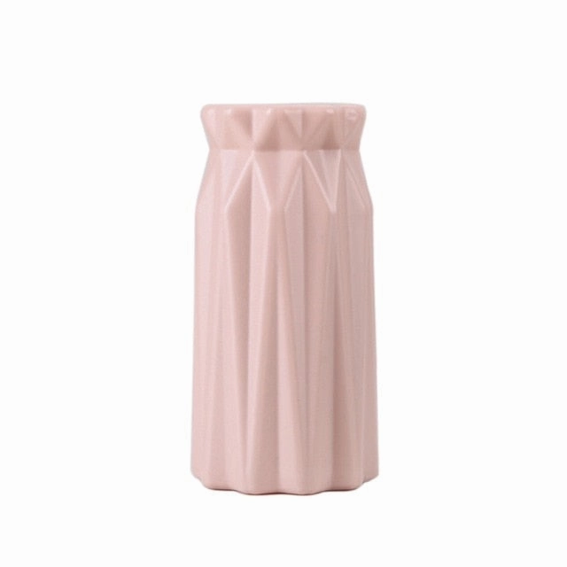 Plastic Vase White Imitation Ceramic