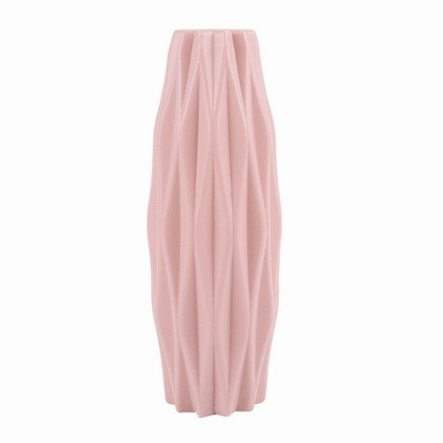Plastic Vase White Imitation Ceramic