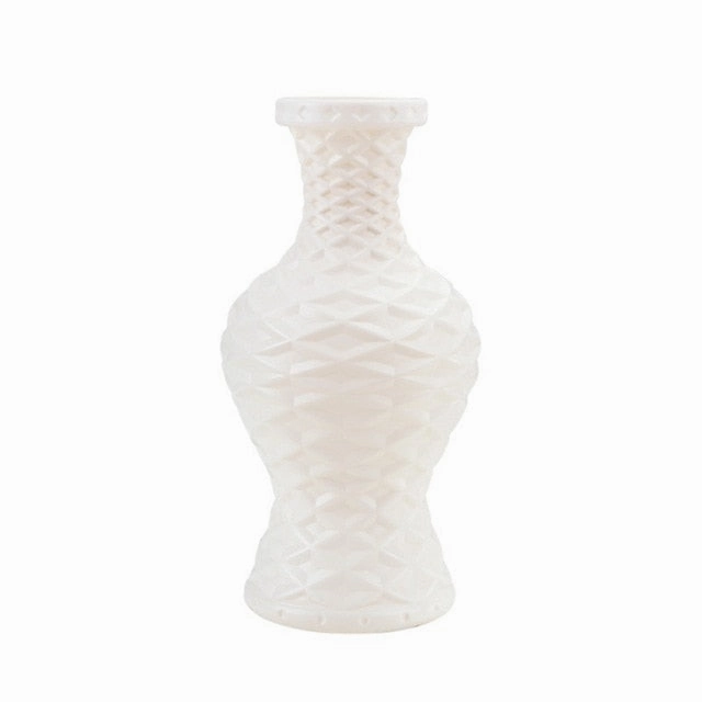 Plastic Vase White Imitation Ceramic