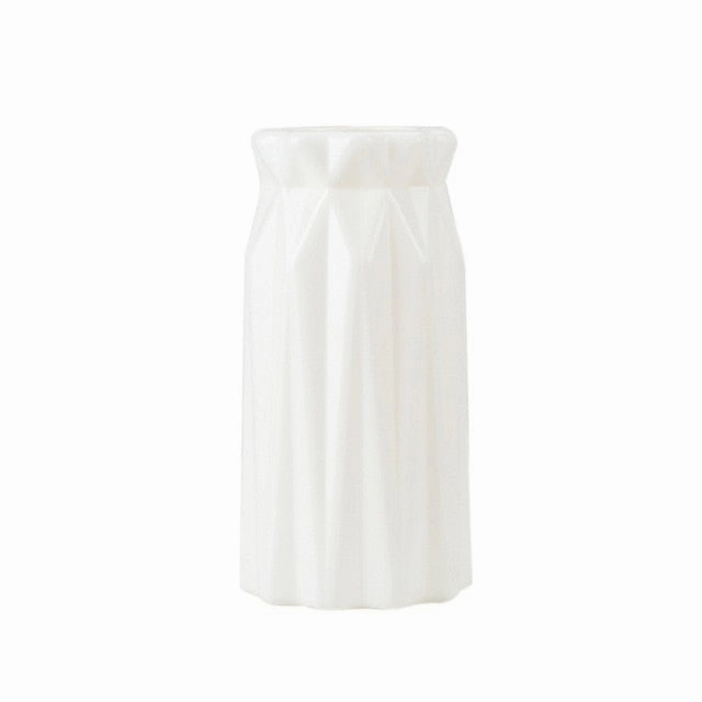 Plastic Vase White Imitation Ceramic