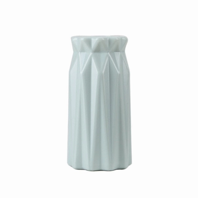 Plastic Vase White Imitation Ceramic