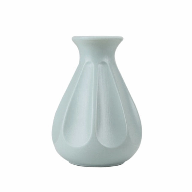 Plastic Vase White Imitation Ceramic