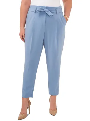 Plus Damen Bundhose aus Polyester mit Knöchellänge