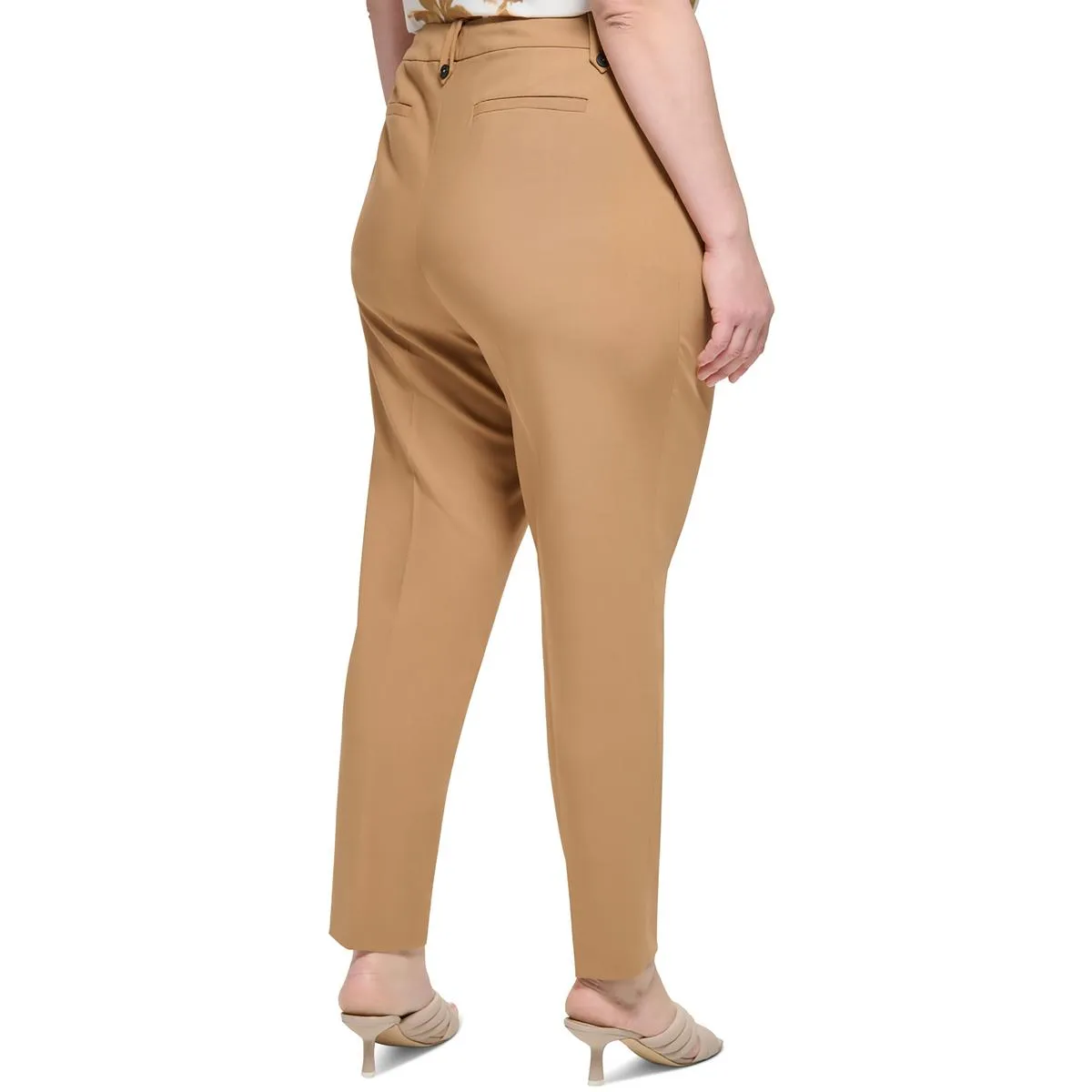 Plus Damen Ankle Pants aus festem Polyester