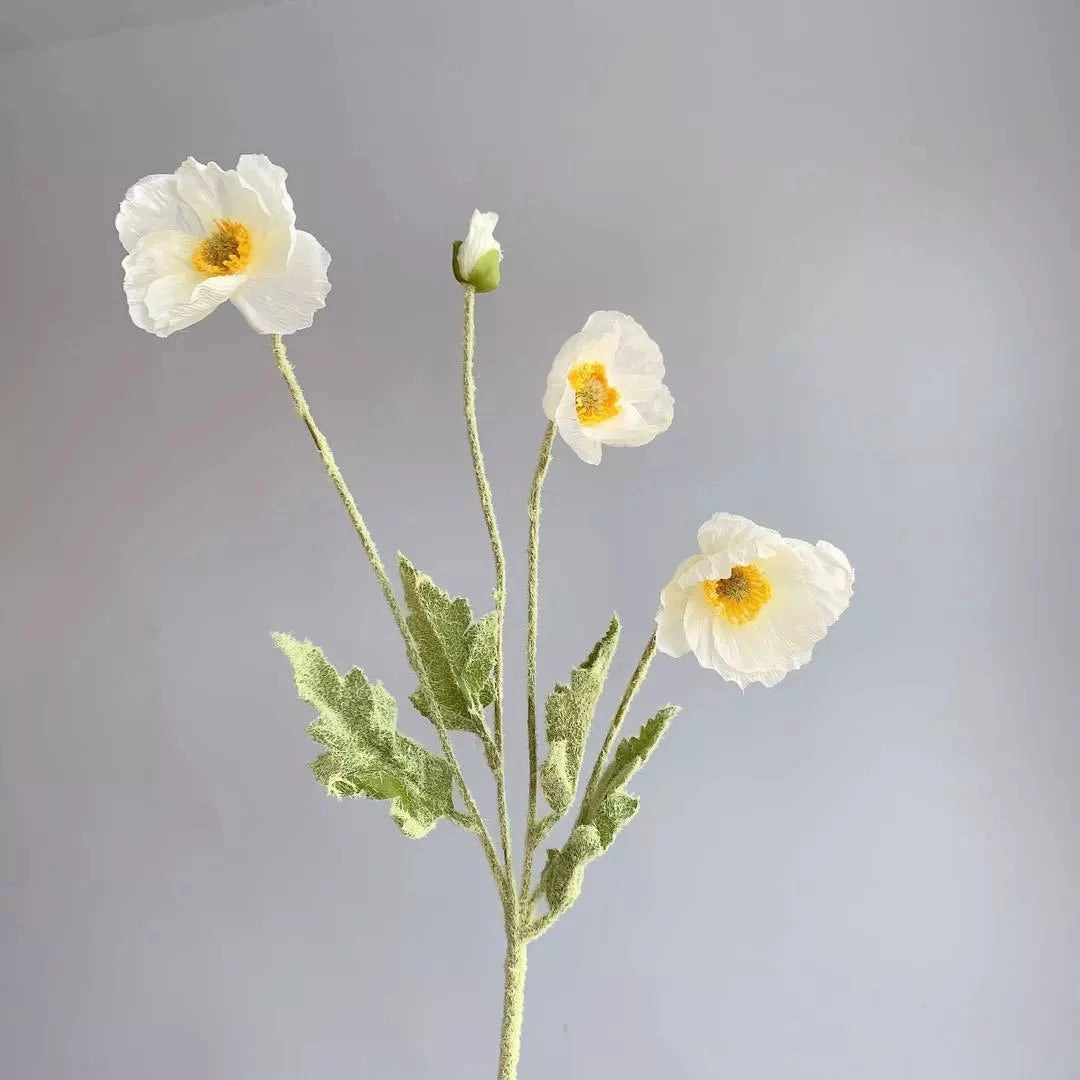 Poppy Artificial Silk Flowers Stem POPPY005-012