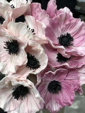 Poppy Black eye Susan bunch 6/bunch PU Material Floramatique Real Touch (Hot Pink)-SB221 artificial flower bouquet  