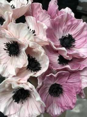 Poppy Black eye Susan bunch 6/bunch PU Material Floramatique Real Touch (Light Pink)-SB221LP realistic flower bouquet  