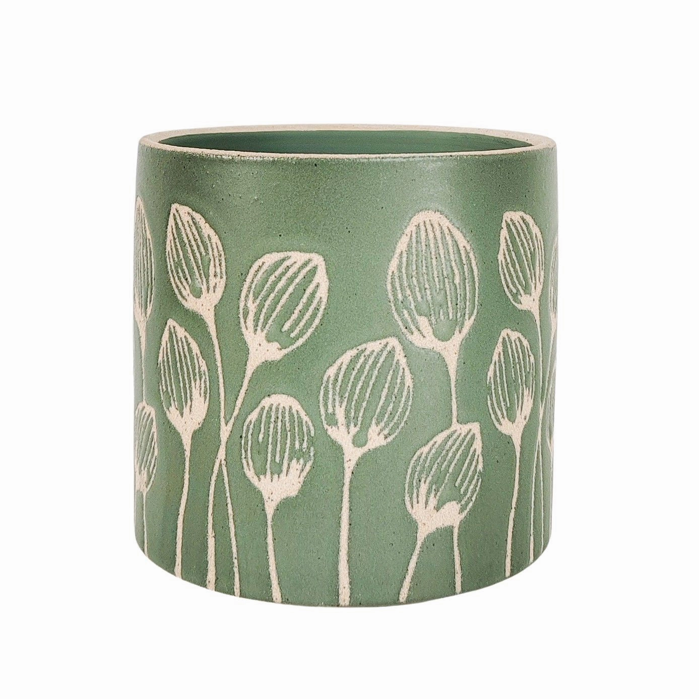 Poppy Planter Sage,terracotta plant pot