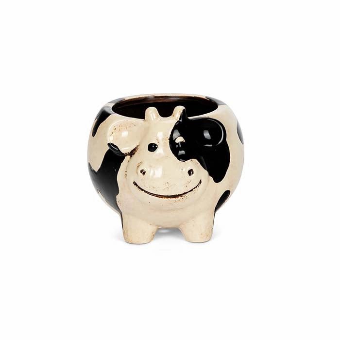 Pot Cow Sitting,terracotta plant pot
