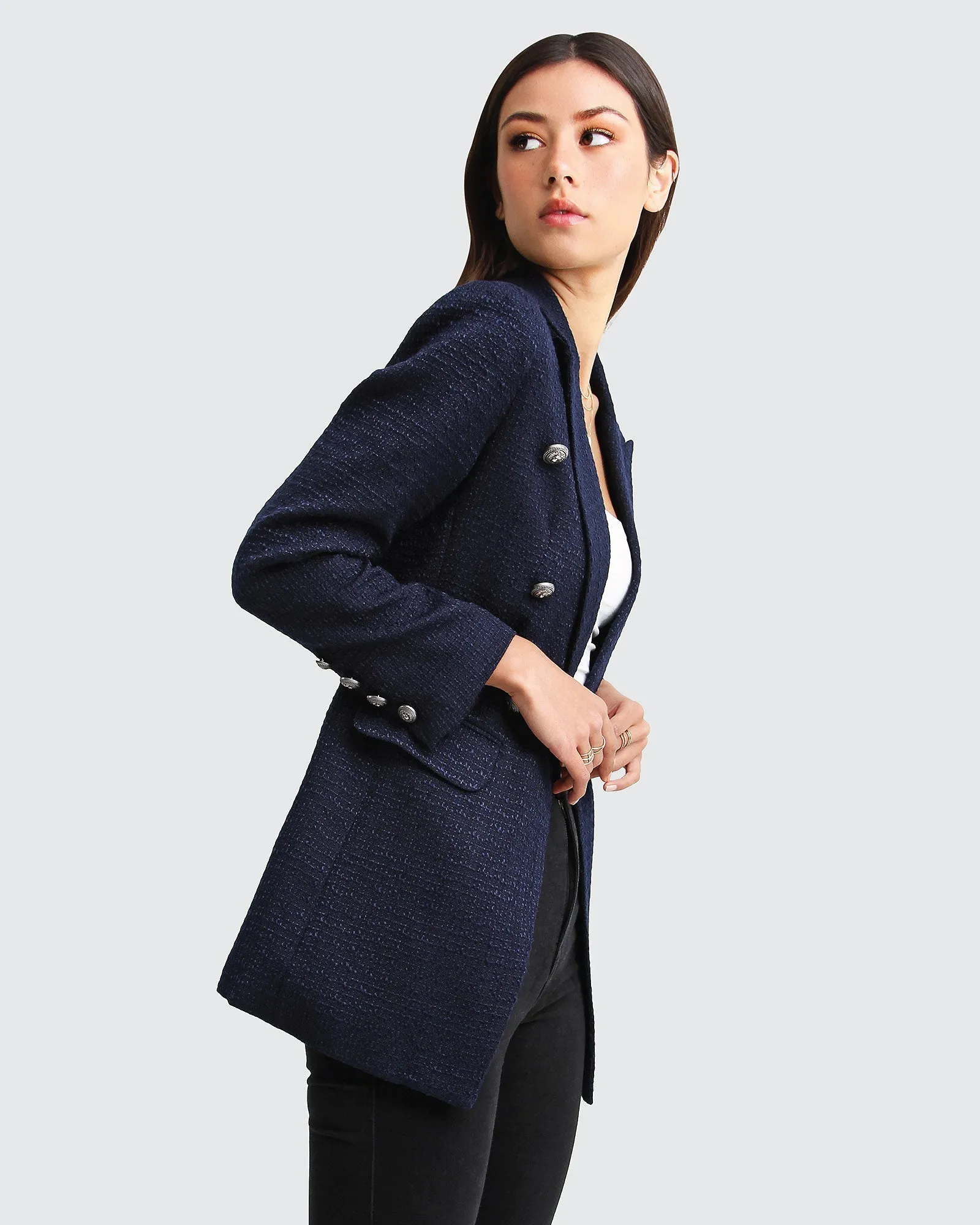 Prinzessin Polina Strukturierter Web-Blazer - Marine