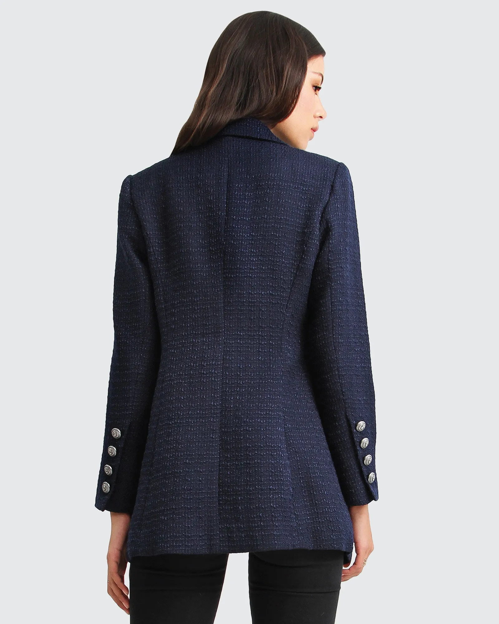Prinzessin Polina Strukturierter Web-Blazer - Marine