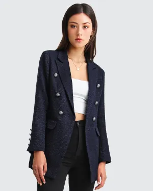 Prinzessin Polina Strukturierter Web-Blazer - Marine