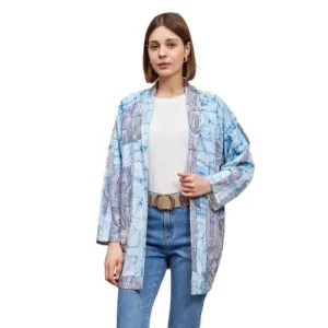 BEDRUCKTER BLAZER MIT OFFENER FRONT