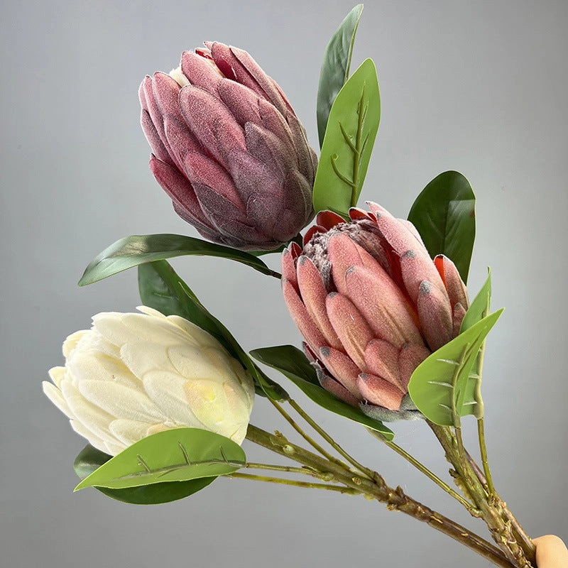 Protea Artificial Silk Flower 55cm Red PROTEA019