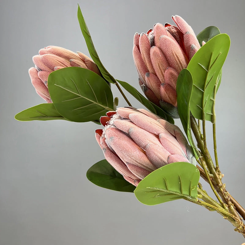 Protea Artificial Silk Flower 55cm Red PROTEA019