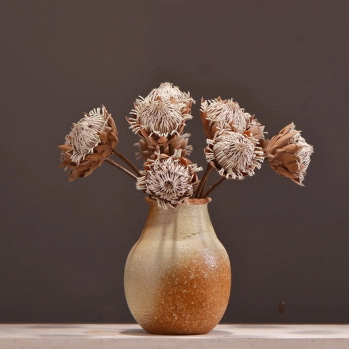 Protea Artificial Silk Flower Dry Brown PROTEA0012