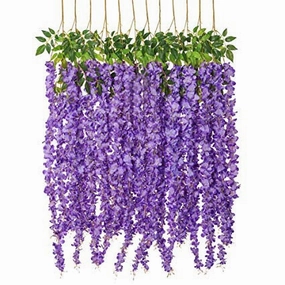 Purple hanging wisteria FLOWER LONG GARLAND WISTERIA artificial flower bouquet  