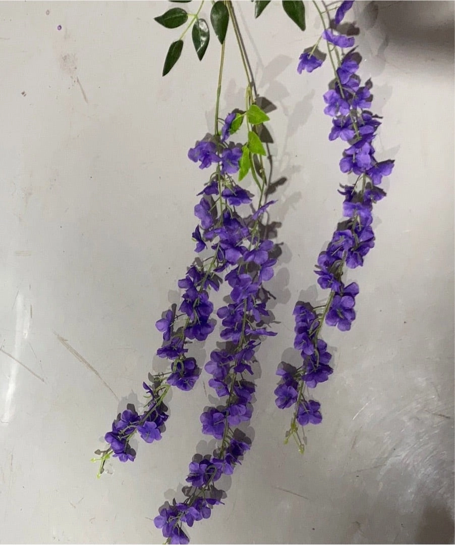 Purple hanging wisteria FLOWER LONG GARLAND WISTERIA