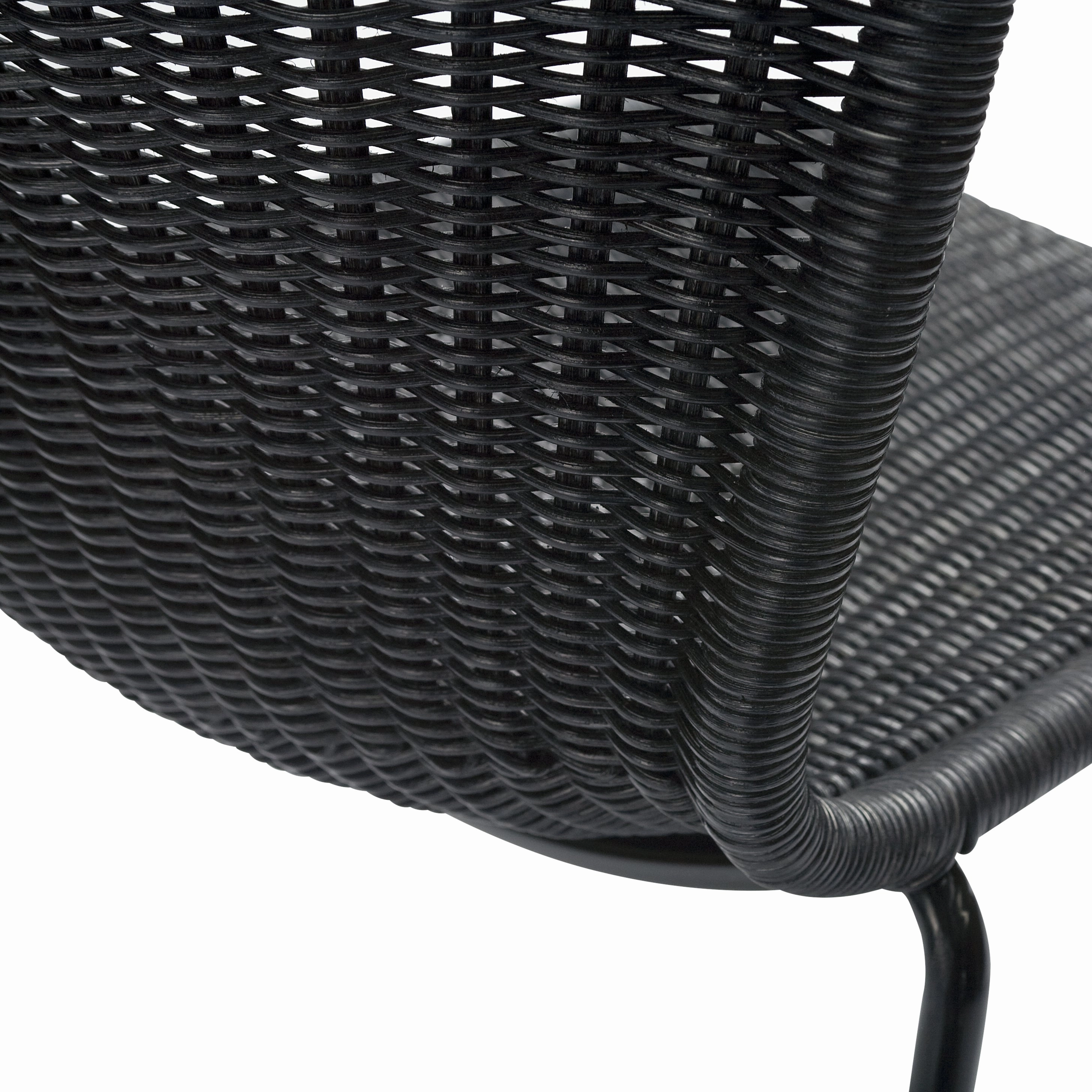 Rattan "Wing" Outdoor Dining Chair