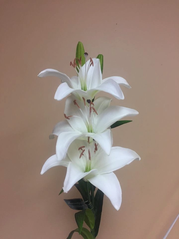 Real Touch Lily 3&2 Buds - 34" SB210CR realistic flower bouquet  