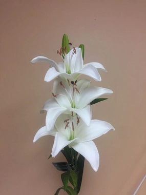 Real Touch Lily 3&2 Buds - 34" SB210CR realistic flower bouquet  