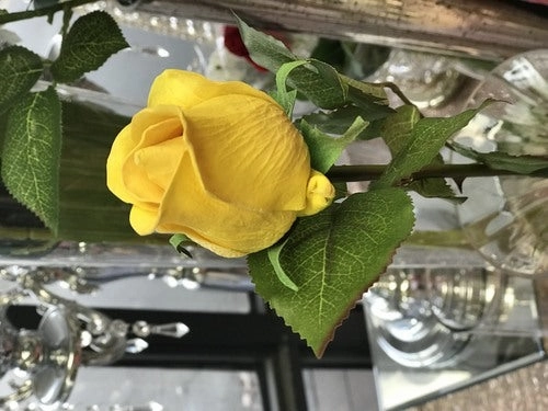 REAL TOUCH SINGLE STEM ROSE BUD SB026 (Pink)-REA1-10