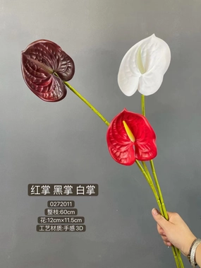Red Anthurium Laceleaf Tropical orchid Artificial Real Touch flower artificial flower bouquet  