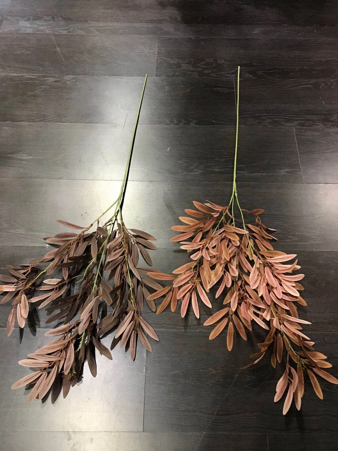 Red Artificial Date leaf greenery realistic flower bouquet  