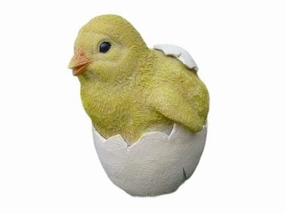 Resin Baby Chick out of its Shell,garden field mower
