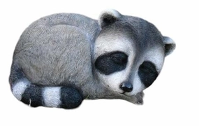 Resin Sleeping Raccoon,planting accessories kit