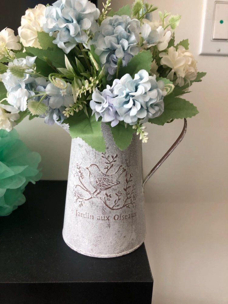 Retro Flowerpot Galvanized Iron,hand-painted ceramic vase