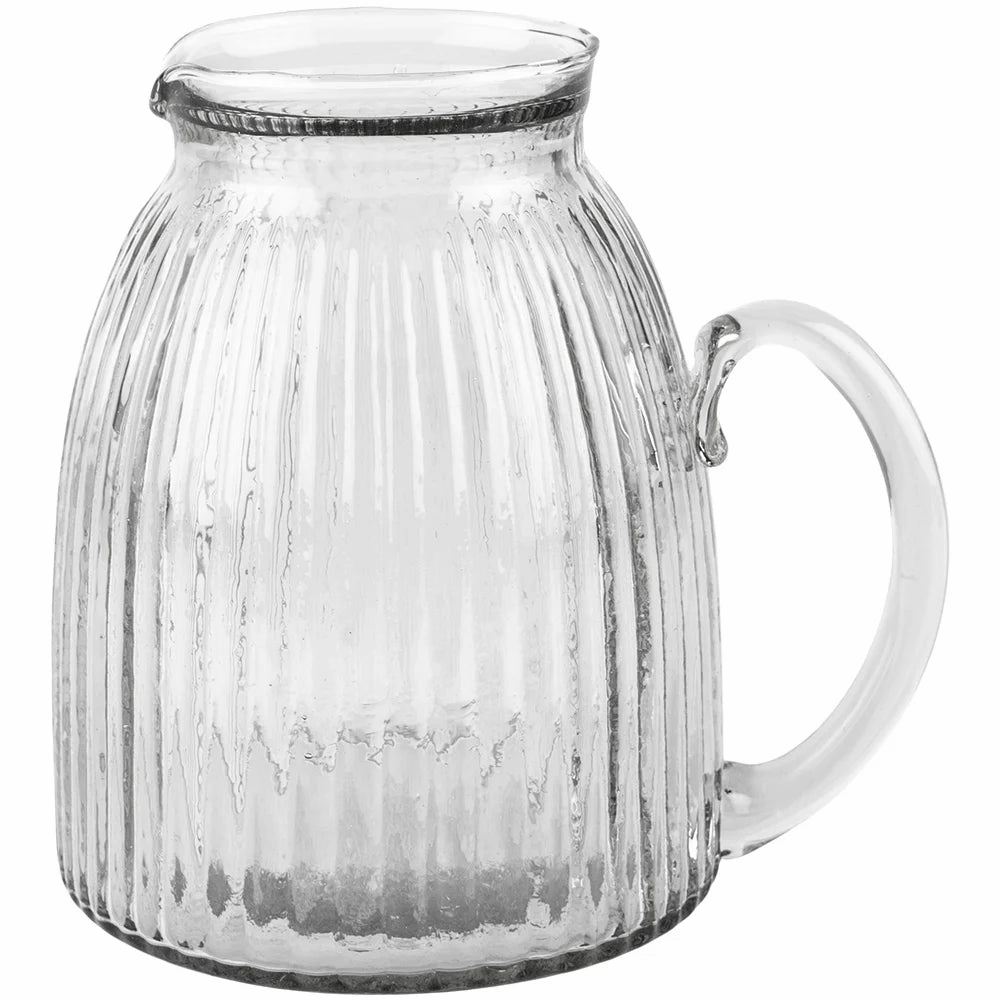 Ribbed Glass Jug 15cm