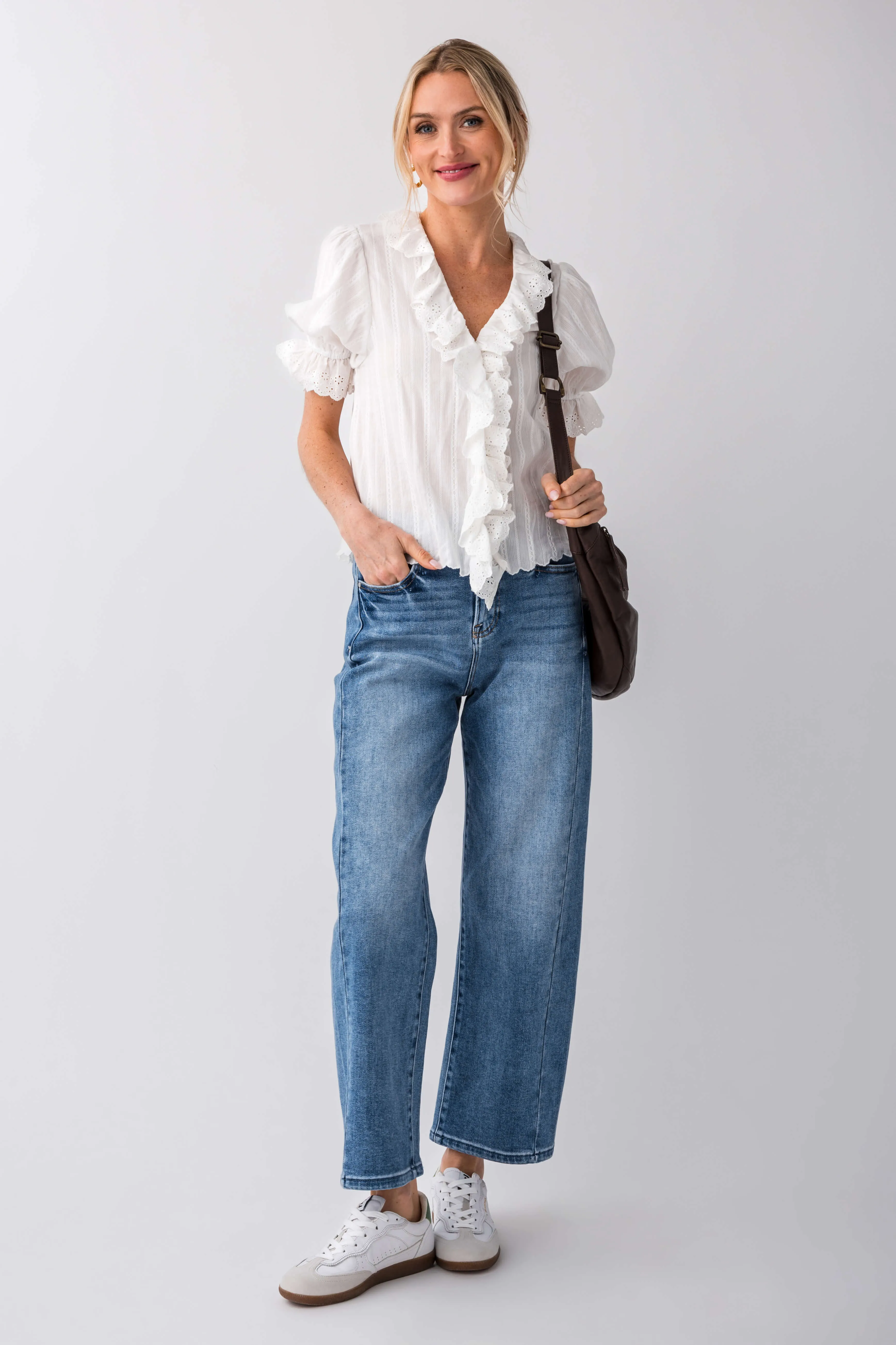 Risen Wren High-Waist Barrel Jeans