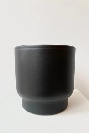 Riva Round Cachepot Black Small,indoor flower container