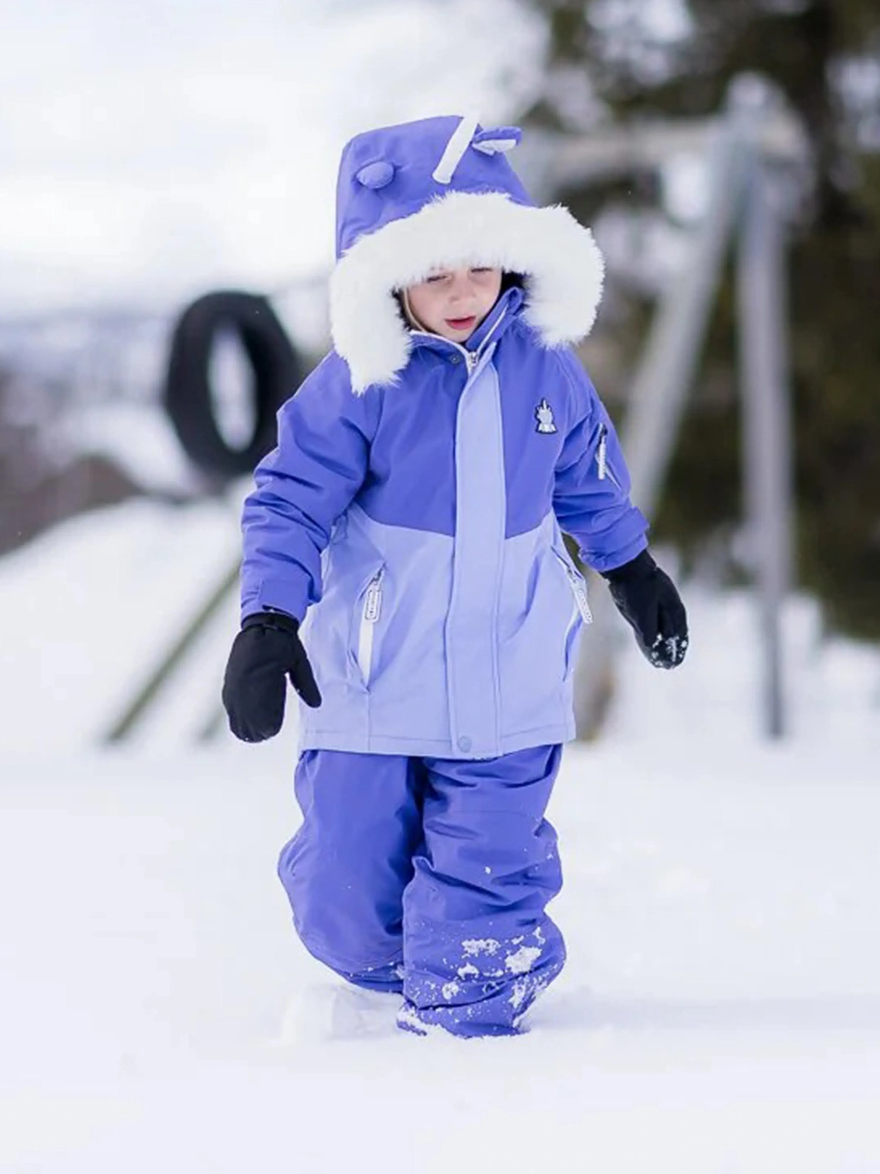Roarsome Girls Funkelnd Der Einhorn-Parka-Ski-Jacke in Lila