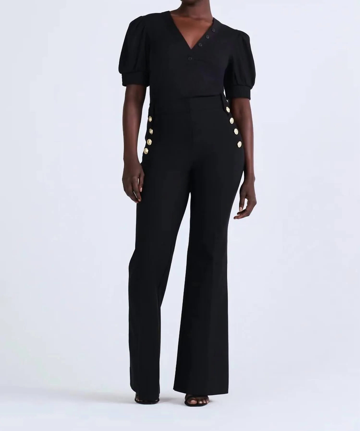 Robertson Flare Hose In Schwarz