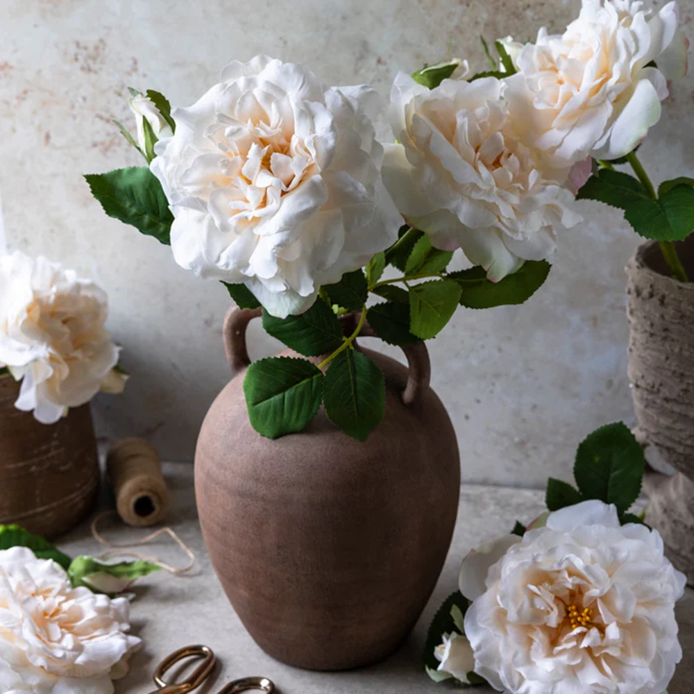 Rosa Vanilla Stem 35cm,dried artificial flower