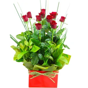 Rose Garden,realistic flower bouquet 