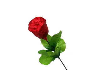 Rose on Stem  Single (Milk or Dark),faux bloom stem 