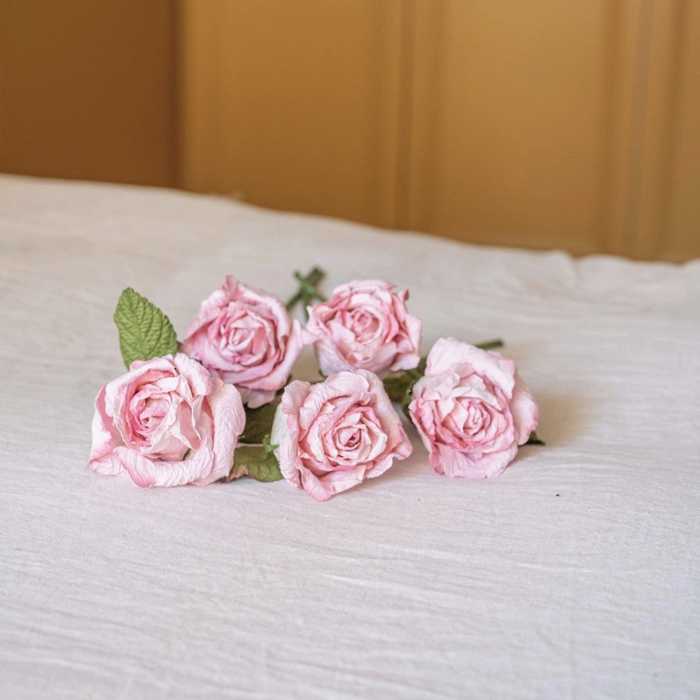 Rose Alice en papier rose ple